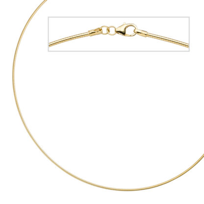Halsreif 925 Silber/vergoldet 1,5 mm 45 cm – Bild 3