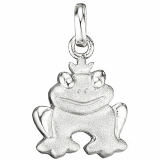 Kinder Anhänger "Frosch" 925 Silber/teilmattiert