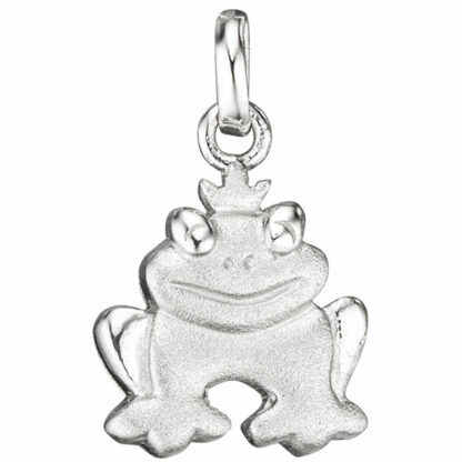 Kinder Anhänger "Frosch" 925 Silber/teilmattiert