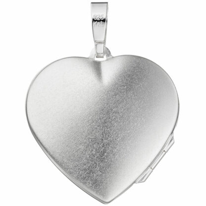 Medaillon "Herz" 925 Silber mit floralem Motiv – Bild 4