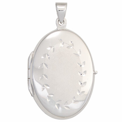 Medaillon oval 925 Silber mit floralem Dekor – Bild 5