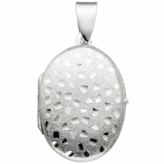 Medaillon 925 Silber mit Konfetti-Dekor