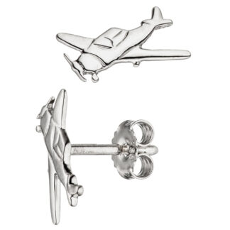 Kinder Ohrstecker "Flugzeug" 925 Silber