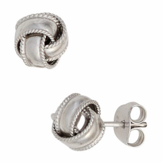 Ohrstecker mit Knoten-Design und dekoriert 925 Silber