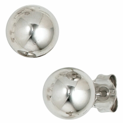 Kugel-Ohrstecker 925 Silber glänzend