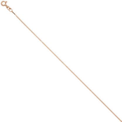 Venezianerkette 925 Silber/rotvergoldet 0,8 mm 50 cm Federringverschluss – Bild 4