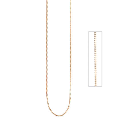 Venezianerkette 925 Silber/rotvergoldet 0,8 mm 50 cm Federringverschluss – Bild 2