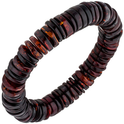 Armband mit Bernstein Rondellen dunkel