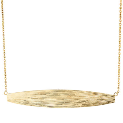 Statement-Collier mit Anhänger 925 Silber/vergoldet 45 cm