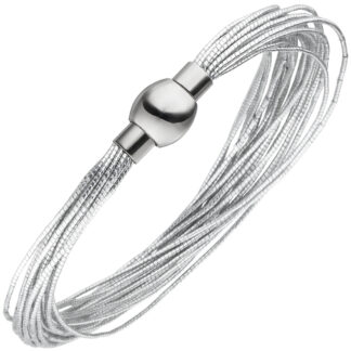 Armband 20-reihig Edelstahl und Gummi mit Magnetverschluss