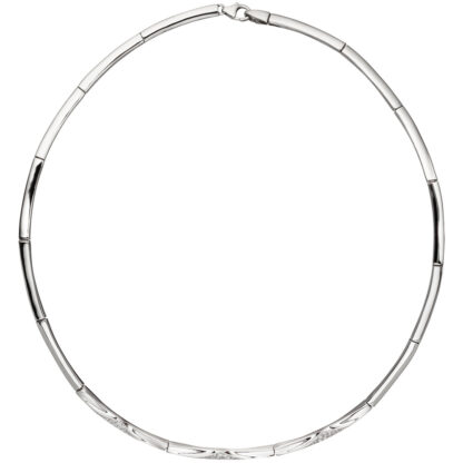 Collier/Segmentkette 925 Silber mit Zirkonia weiß