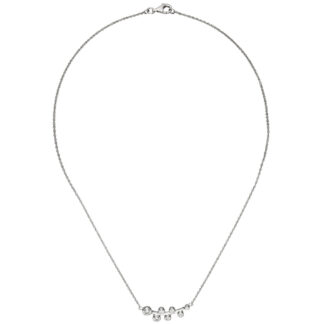 Collier "Bubbles" 925 Silber mit 7 Zirkonia weiß rund gefasst