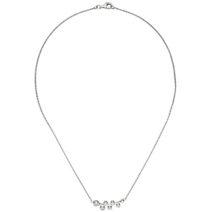 Collier "Bubbles" 925 Silber mit 7 Zirkonia weiß rund gefasst