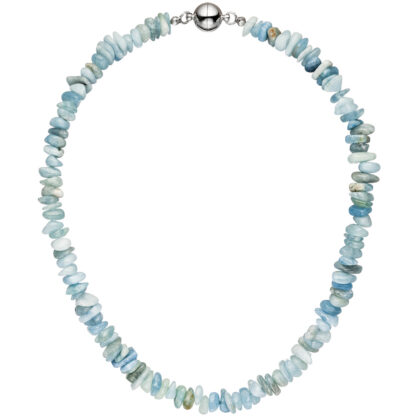 Collier mit Aquamarinen Natur 45 cm