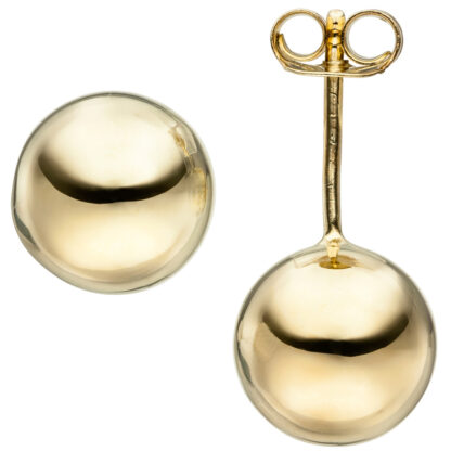 Ohrstecker Kugel und Kugel Anhänger 925 Silber/teilvergoldet – Bild 2