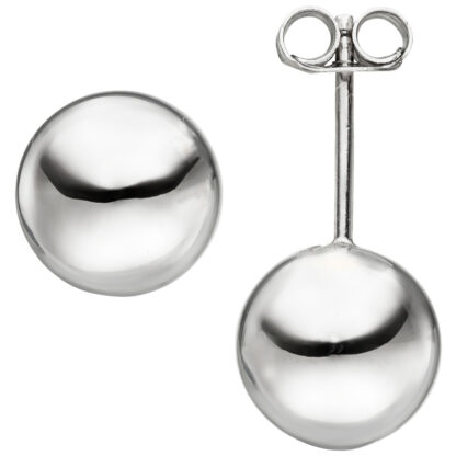 Kugel-Ohrstecker mit Kugel-Anhänger 925 Silber – Bild 2