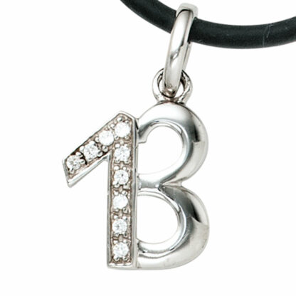 Anhänger "13" 925 Silber mit Zirkonia weiß – Bild 4