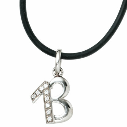 Anhänger "13" 925 Silber mit Zirkonia weiß – Bild 5