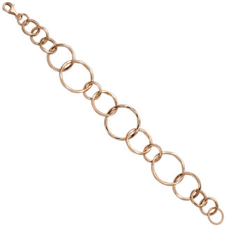Armband "Ringe" 925 Silber/rotvergoldet