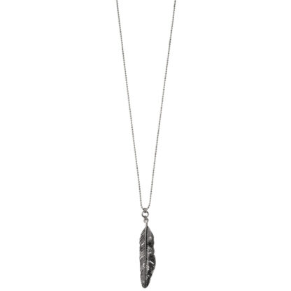 Collier "Feder" Edelstahl teilgeschwärzt – Bild 4