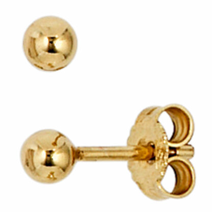 Kugel-Ohrstecker 333 Gelbgold ca. 3 mm