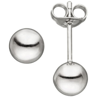 Kugel-Ohrstecker 925 Silber 6 mm