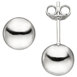 Kugel-Ohrstecker 925 Silber 8 mm
