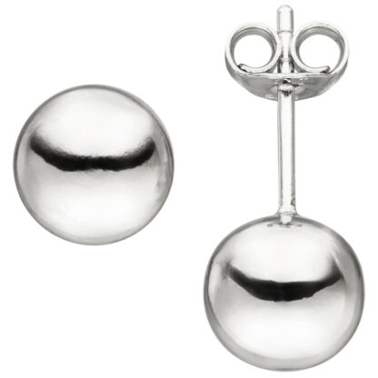 Kugel-Ohrstecker 925 Silber 8 mm