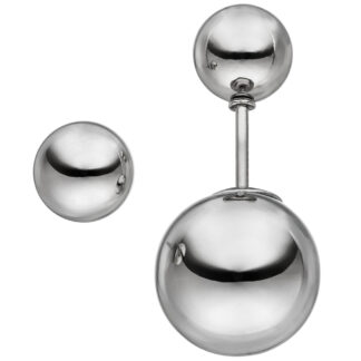 Kugelohrstecker "Doubleface" Edelstahl