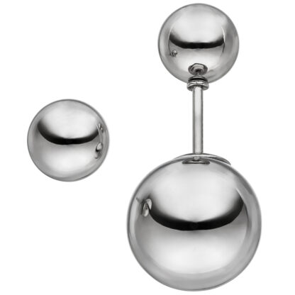 Kugelohrstecker "Doubleface" Edelstahl