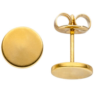 Ohrstecker STUDS Edelstahl/PVD 24k Gelbgold 8mm