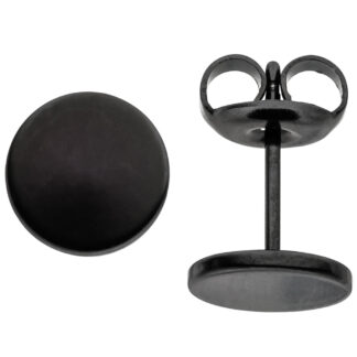Ohrstecker STUDS Edelstahl/PVD schwarz 8 mm