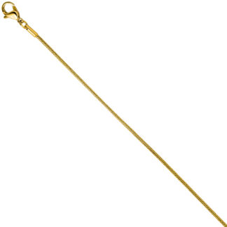 Schlangenkette Edelstahl/PVD goldfarben 1,5 mm 80 cm