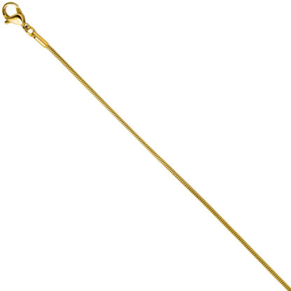 Schlangenkette Edelstahl/PVD goldfarben 1,5 mm 80 cm