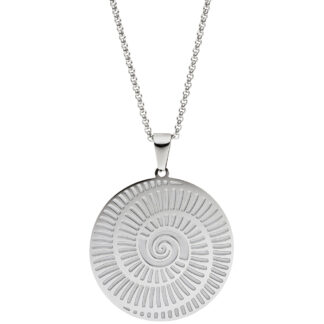 Collier "Fossil-Spirale" Edelstahl