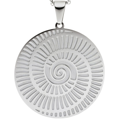 Collier "Fossil-Spirale" Edelstahl – Bild 4