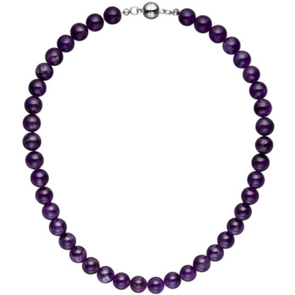 Collier mit Amethysten violett und Magnetschließe