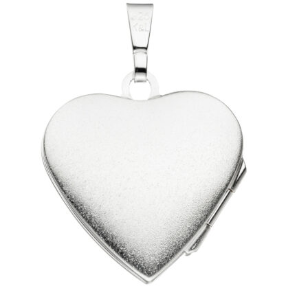 Collier/Panzerkette mit Herz-Medaillon  925 Silber 50 cm – Bild 2