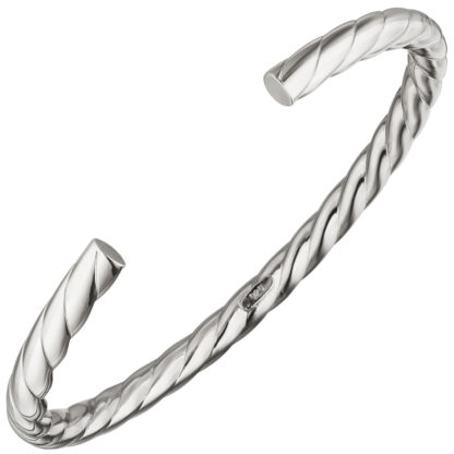 Armreif offen 925 Silber gedrehtes Muster
