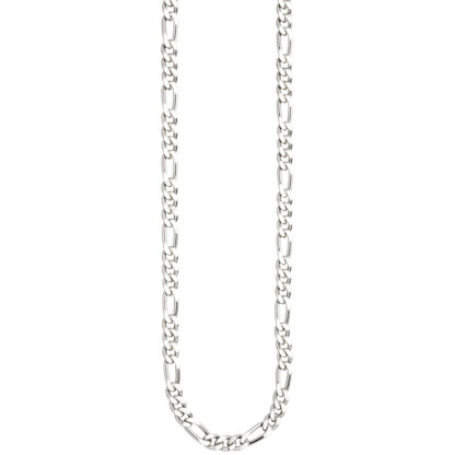 Collier/Figarokette 925 Silber diamantiert 50 cm – Bild 2
