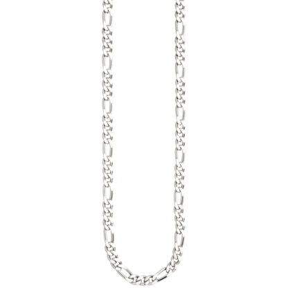 Collier/Figarokette 925 Silber diamantiert 60 cm – Bild 2