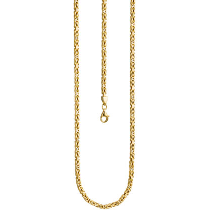 Collier/Königskette 925 Silber/vergoldet diamantiert 45 cm – Bild 3