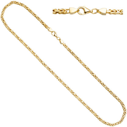 Collier/Königskette 925 Silber/vergoldet diamantiert 60 cm