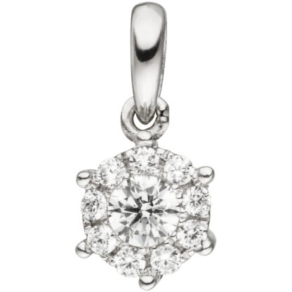 Anhänger 925 Silber mit 10 Zirkonia weiß