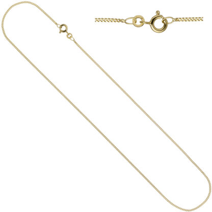 Collier/Panzerkette mit Anhänger oval 333 Gelbgold und Granat rot – Bild 2