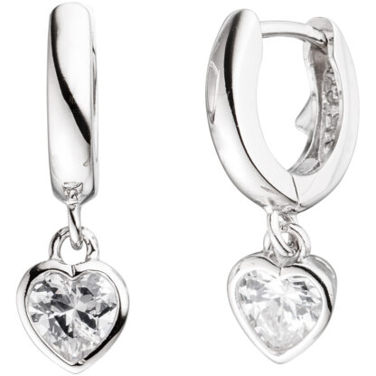 Kinder-Set "Herz" 925 Silber mit Zirkonia weiß und Kette 42 cm – Bild 5