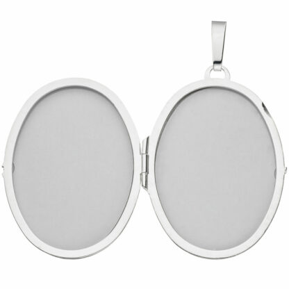Medaillon oval 925 Silber Wellen-Dekor – Bild 5