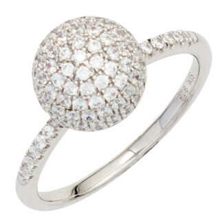 Ring "Kugel" 925 Silber mit Zirkonia weiß Chamarrure