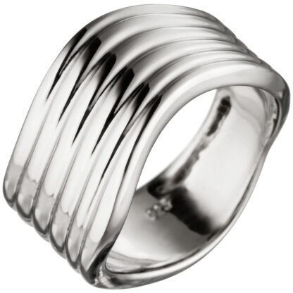 Ring mehrbahnig 925 Silber quadratisch