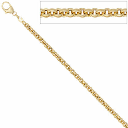 Erbskette 585 Gelbgold 45 cm ca 3 mm